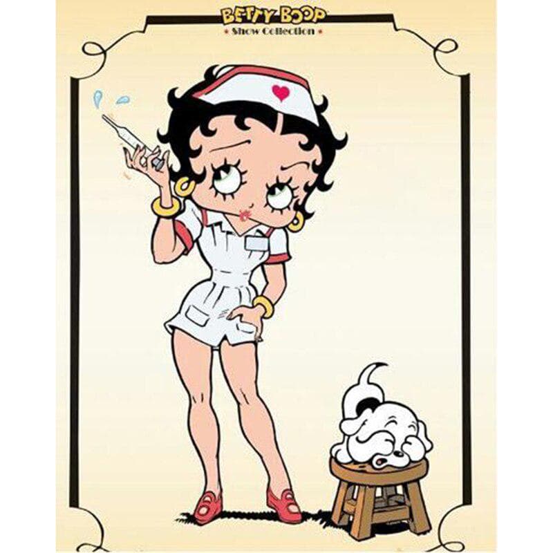 Diamond Embroidery Cartoon betty Diamond Painting Full Round Rhinestones Picture 20X30CM