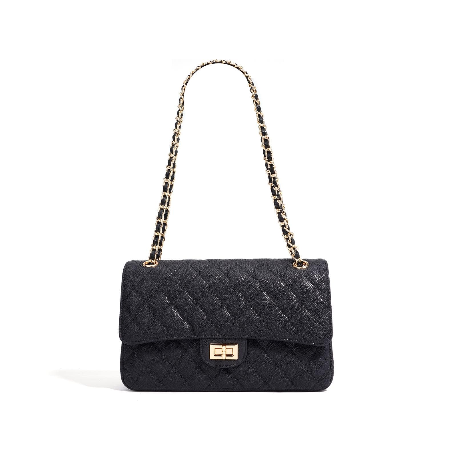 Small Xiangfeng Chain Caviar Diamond Armpit Bag for Women's High-end Classic One-Shoulder Crossbody Square Bag