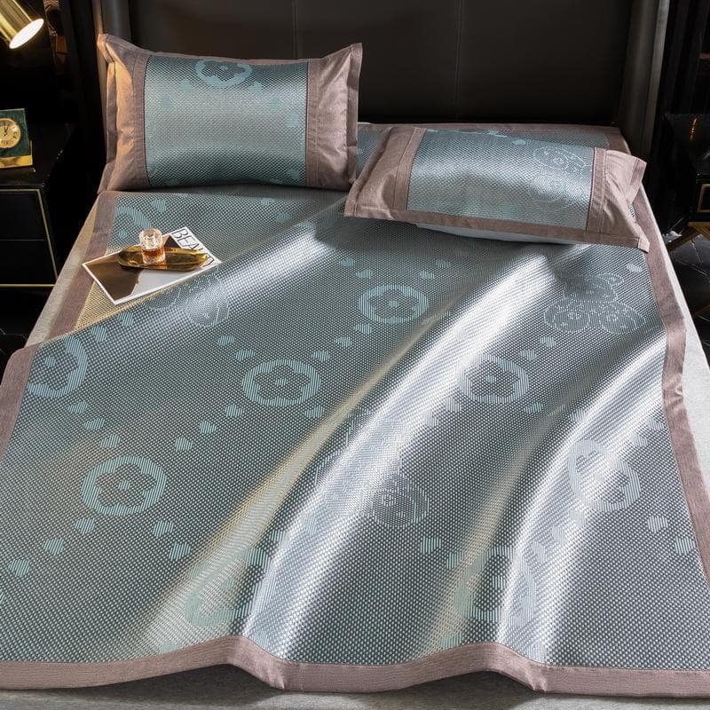Carbon Light Cool Mat Three Piece Set Washable Foldable Summer Mat Fitted Sheet Summer Air Conditioning Soft Mat 90x190cm 2pcs
