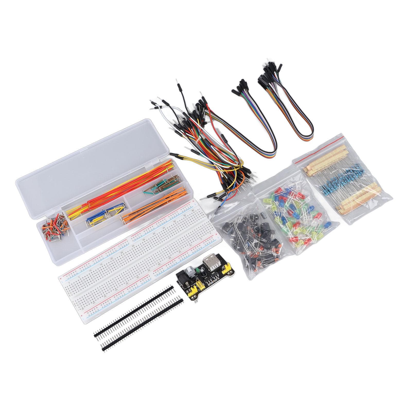 Electronics Kit Starter Fun Assortment Development Component Capacitors Resistors Transistors