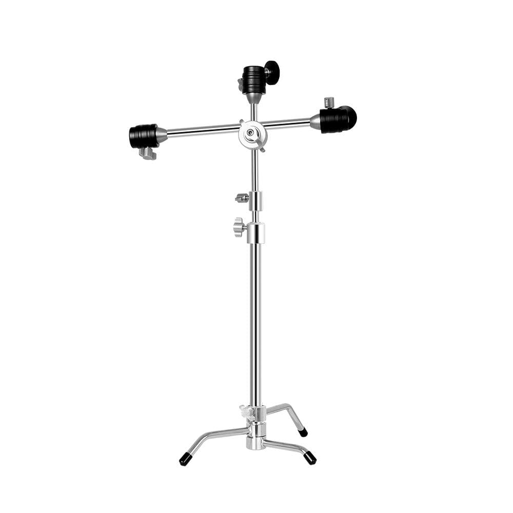 Andoer Mini C-Stand 20.8in Desk Tripod Phone Tripod Stand Aluminum Alloy 10kg/22lbs Load Capacity 2 silver
