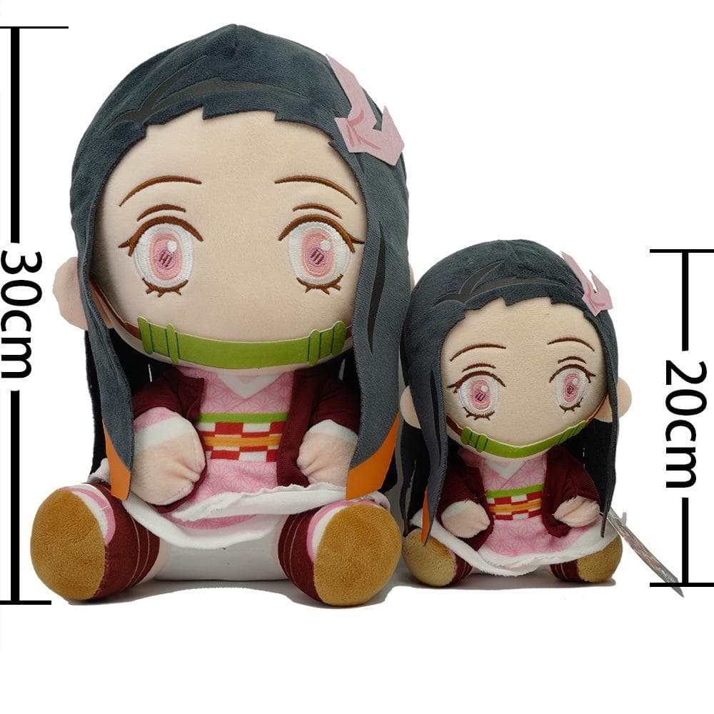 Devil's Blade Anime Plush Stuffed Toy Cute Dolsl Demon Slayer Manga Doll Kimetsu No Yaiba Tanjirou Nezuko Children's Gift Decor 20cm