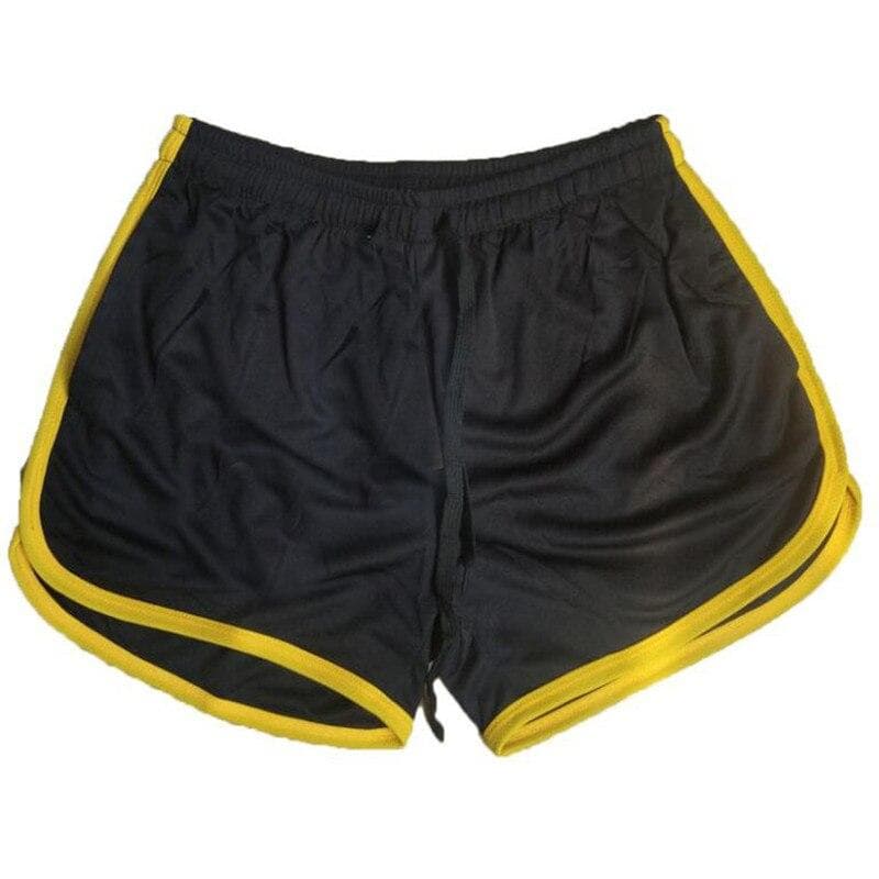 Running Shorts Men Gym Fitness Training Gitf Quick Dry Beach Short Pants Male Summer Sports Workout Fitness Bottoms L yellow/black