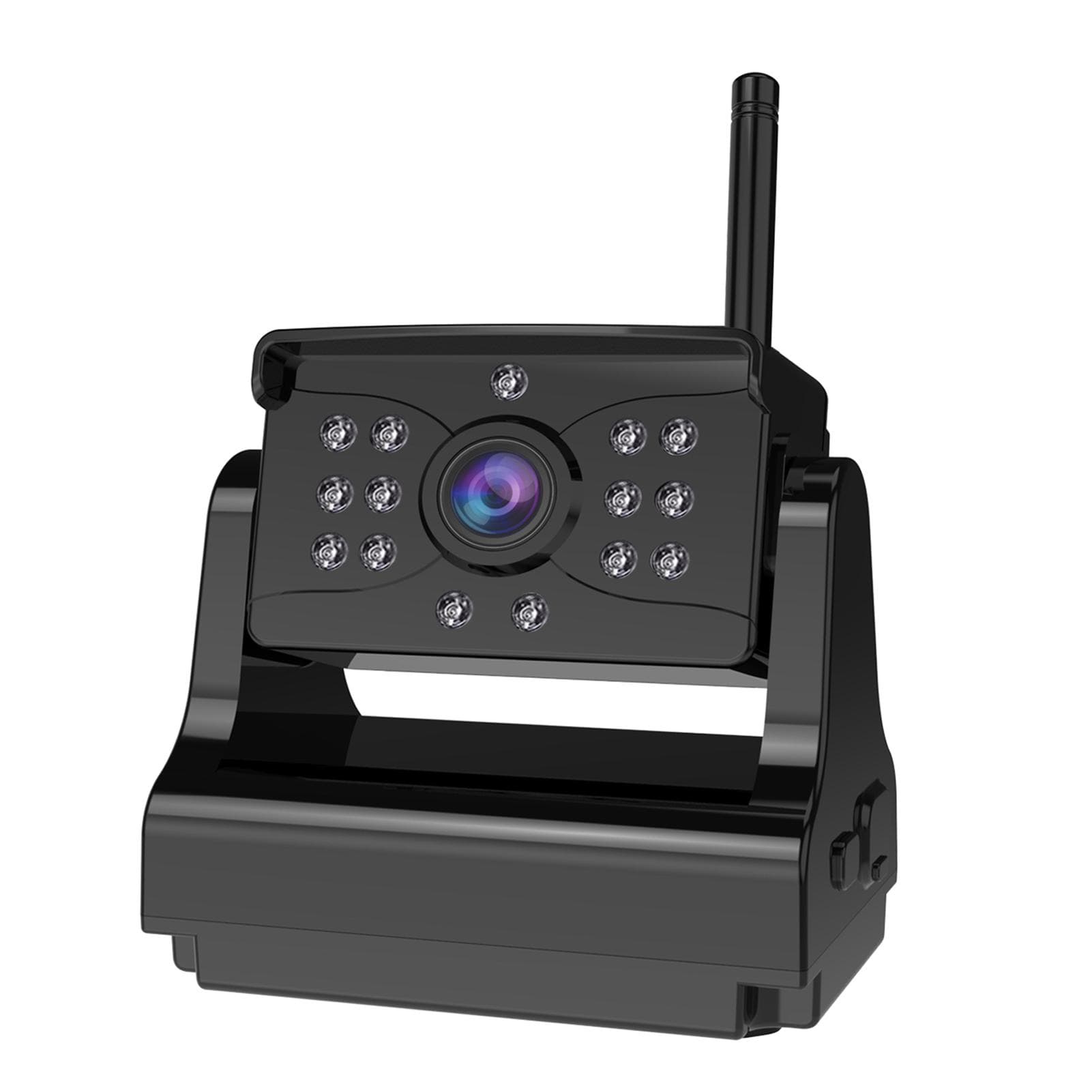 Wireless Backup Camera for Trailer Hitch Truck 1080P HD Rear View Camera Magnetic Mount Small RV black