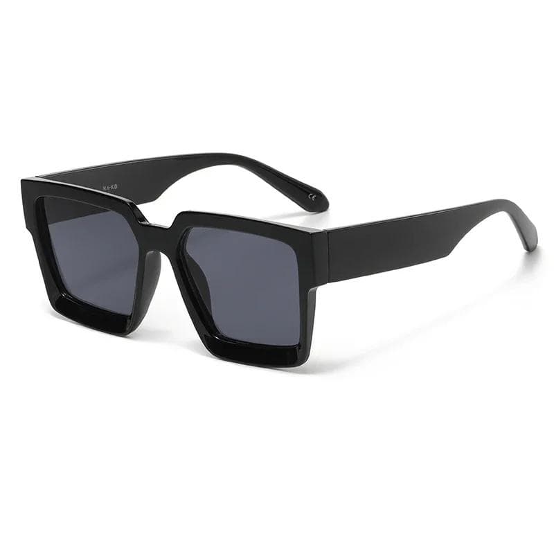 Square Vintage Sunglasses For Men Women Big Black Frame Retro Designer UV400 Sun Glasses Driving Eyewear