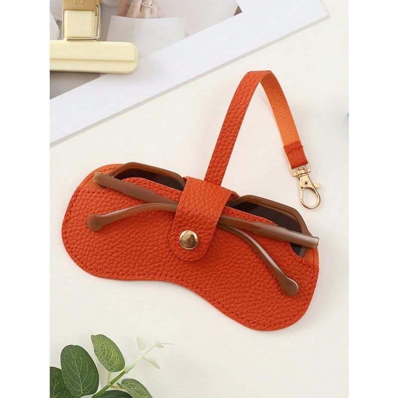 1pc Foldable Sunglasses Case, Eyeglasses Storage Box, Unisex Travel Glasses Case Orange 1 Piece multicolour