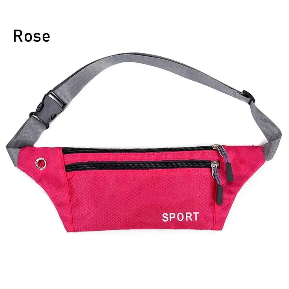 Women Sport Waist Pack Fanny Pack Crossbody Wallet Belt Travel Phone Bag Fashion Sport Pouch Money Fanny Bum Bag pink