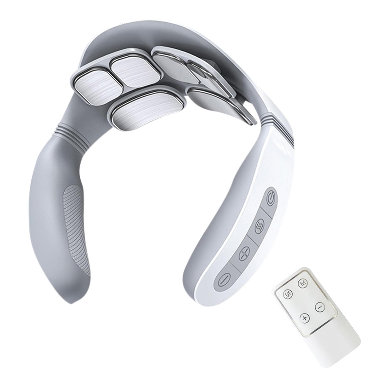 Portable Electric Neck Massager Cervical Massager for Neck Relaxation Pain Relief Heating Therapy 5 white