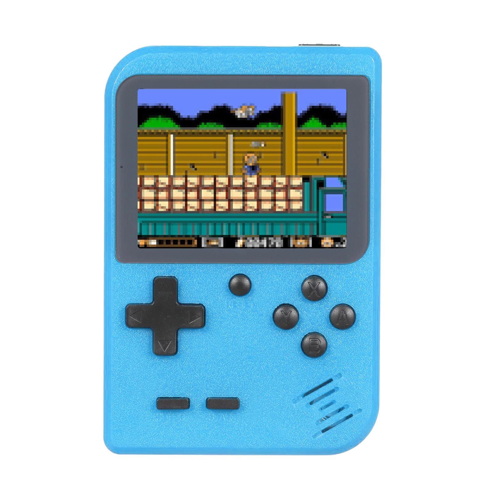 Portable Handheld Game Console with Gamepad 2.8inch Full-color Screen Built-in 400 Retro Games blue