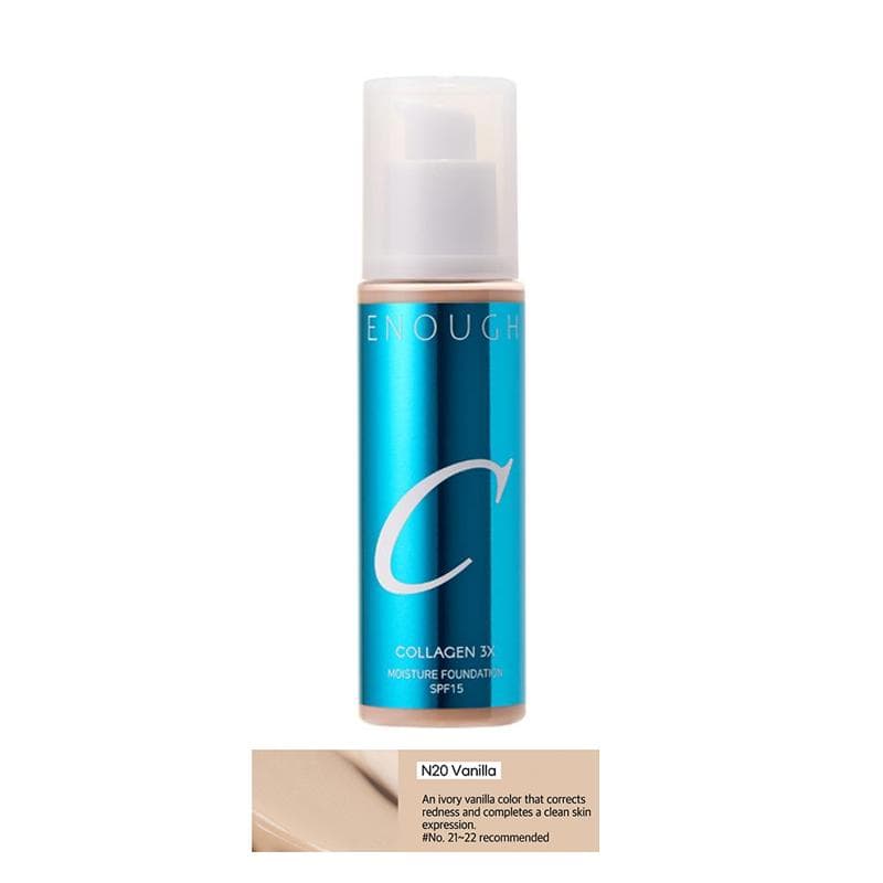 ENOUGH COLLAGEN 3X Moisture Foundation SPF 100mL (30 Options) #N20 Vanilla x 1PCS