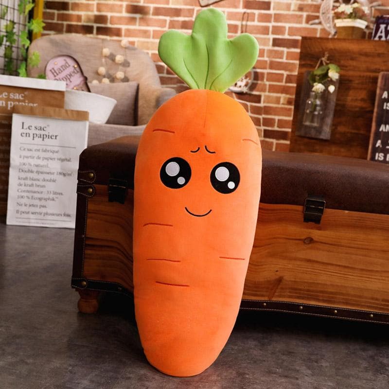 45/50/65/90cm Cartoon Smile Carrot Plush toy Cute Simulation Vegetable Carrot Pillow Dolls Stuffed Soft Toys for Children Gift 65CM