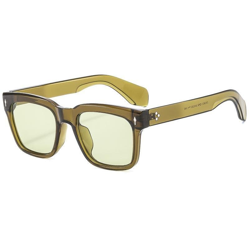 New Square Sunglasses Women Vintage Designer Fashion UV400 Green Shades Luxury Brand Unisex Sun Glasses as picture