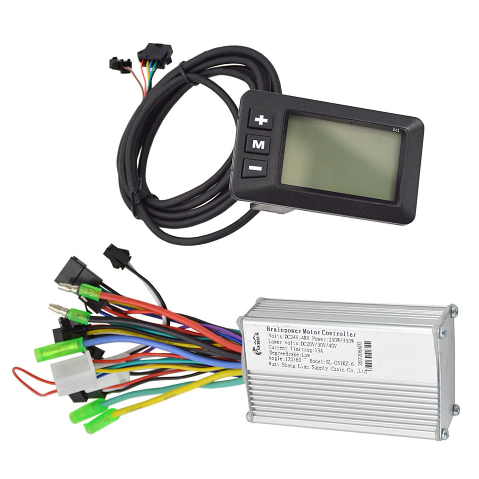 250W/350W 24-48V/36-60V Electric Bike Motor Controller with LCD Display Panel E Bike Scooter Motor 24-48V