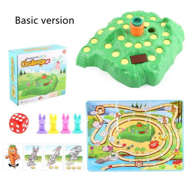 Tortoise Hare Off-road Race Toys Tabletop Parent-child Interactive Game Guard Carrot Competition 335-16 286g