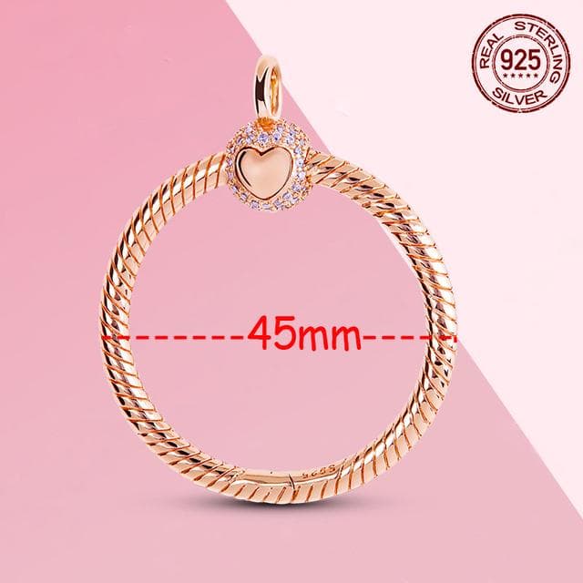 Pendant 925 Sterling Silver Original Moments Small Medium Large O Pendant Charm Fit Charms Necklace Chain DIY Jewelry Making