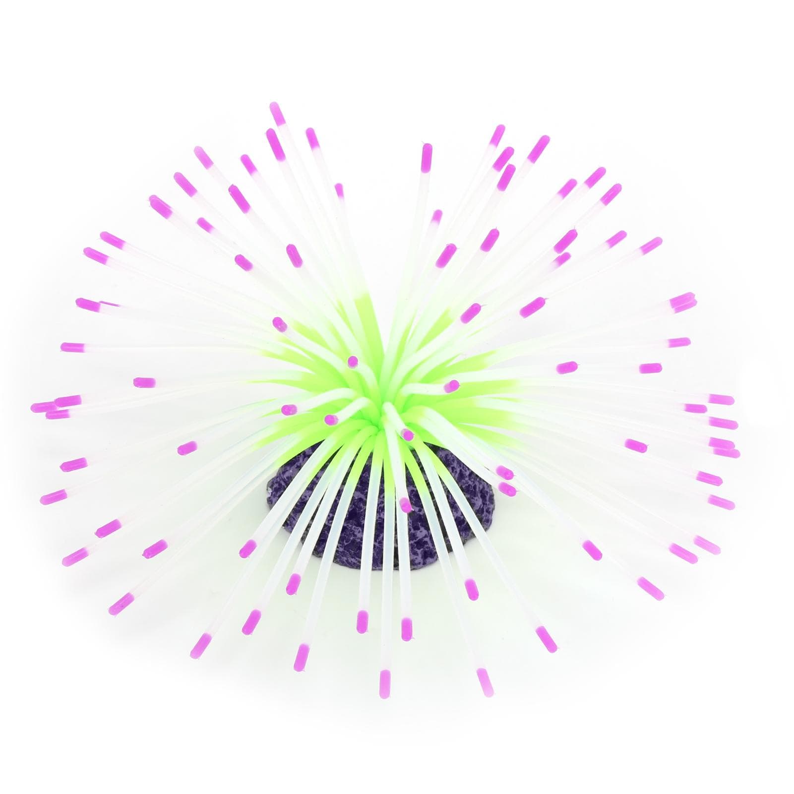 Aquarium Artificial Coral Decor Silicone Fake Sea Anemone Coral Underwater Fish Tank Landscaping purple