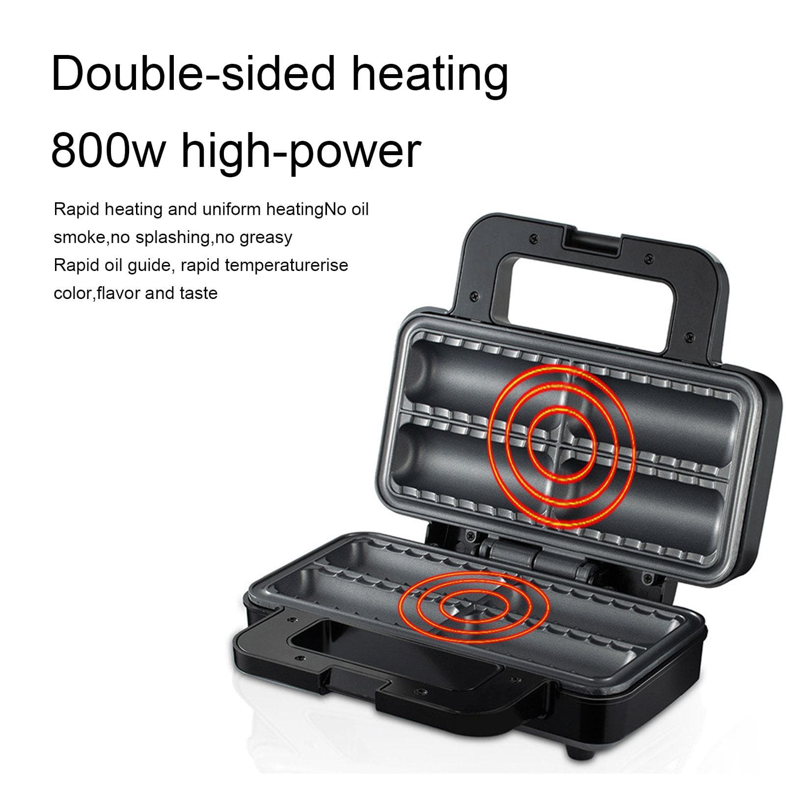 Sausage Roll Maker 800W Make 4 Sausage Rolls Snacks Non Stick Breakfast Machine L