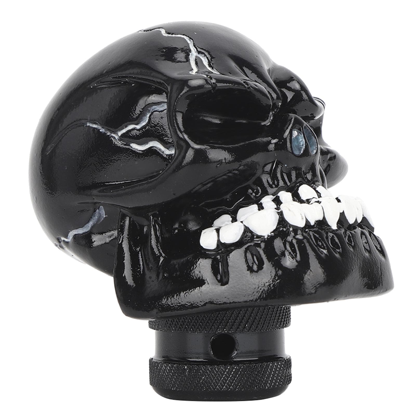 Skull Head Stick Manual Shift Knob Lever Modified Shifter Gear 8MM 10MM 12MM AdaptersBlack black