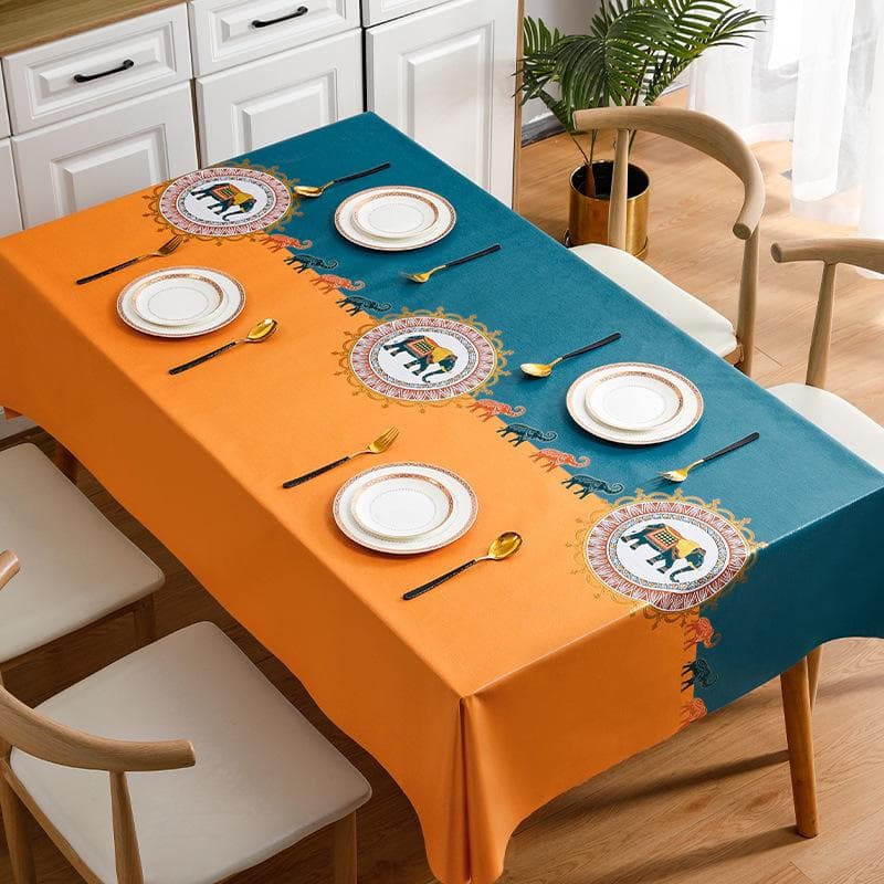 Tablecloth Modern Light Luxury Style Waterproof Dining Table Cloth Rectangular Tea Table Cover Picnic Mat Home Decor 140-140cm