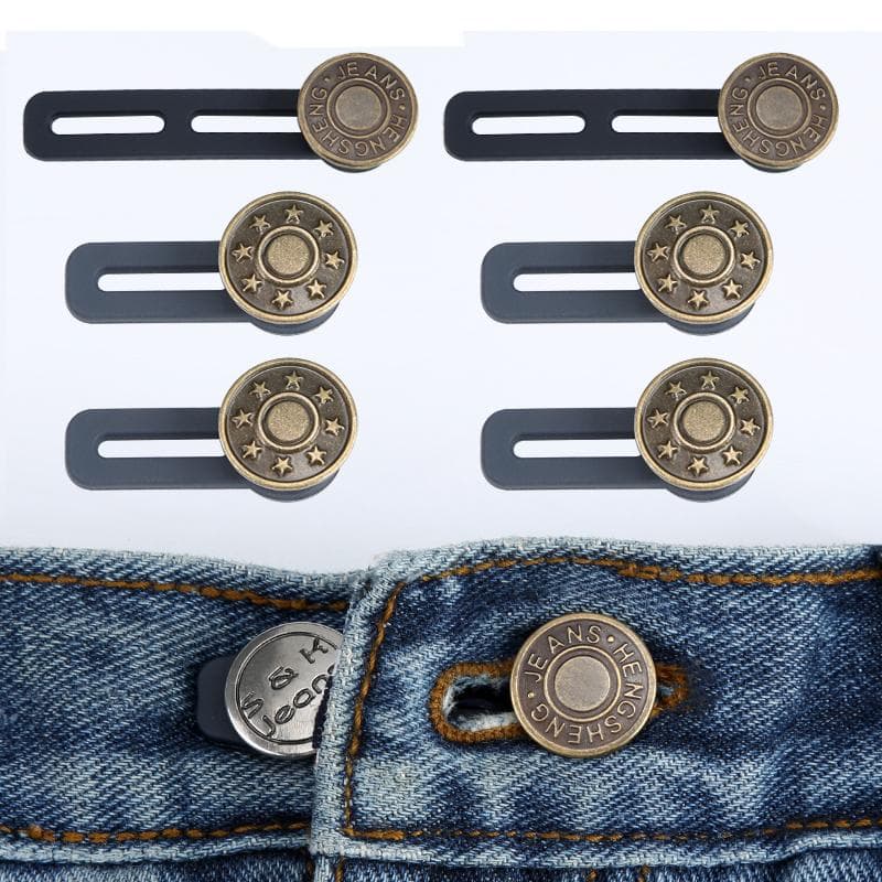 6 Pcs Jeans and Pants Button Extenders: Universal Waist Expander for Women and Men, Instant Belt Extension Solution 6pcs