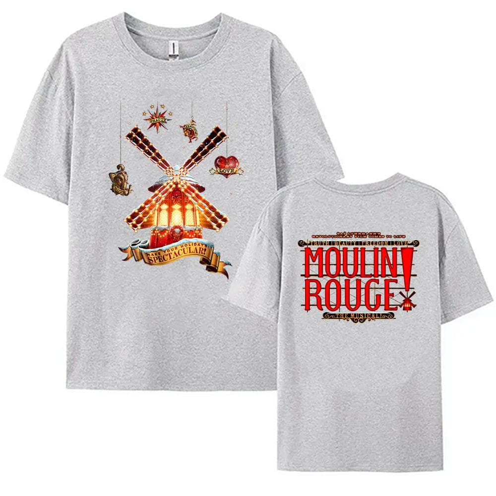 Moulin Rouge! Song and Dance Movie Tshirts Unisex Short Sleeve Cotton Summer T-shirt Aesthetic Clothes Graphic Print Tee-shirt M