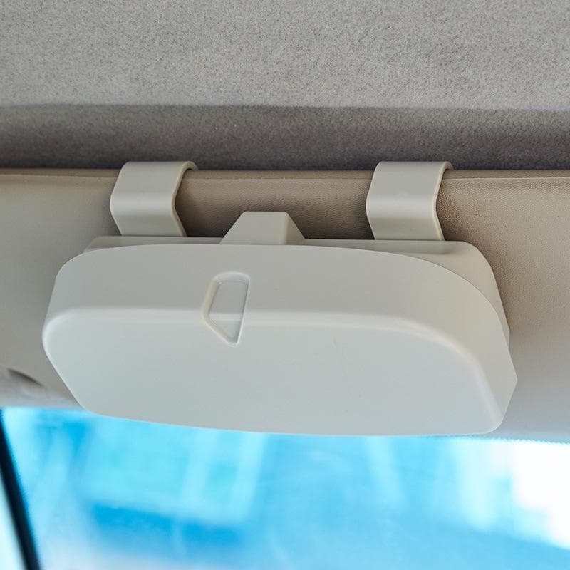 Car Visor Organizer, Car Glasses Case Storage Organizer Sunglasses Case, Car, Truck, SUV Car Interior Accessories beige
