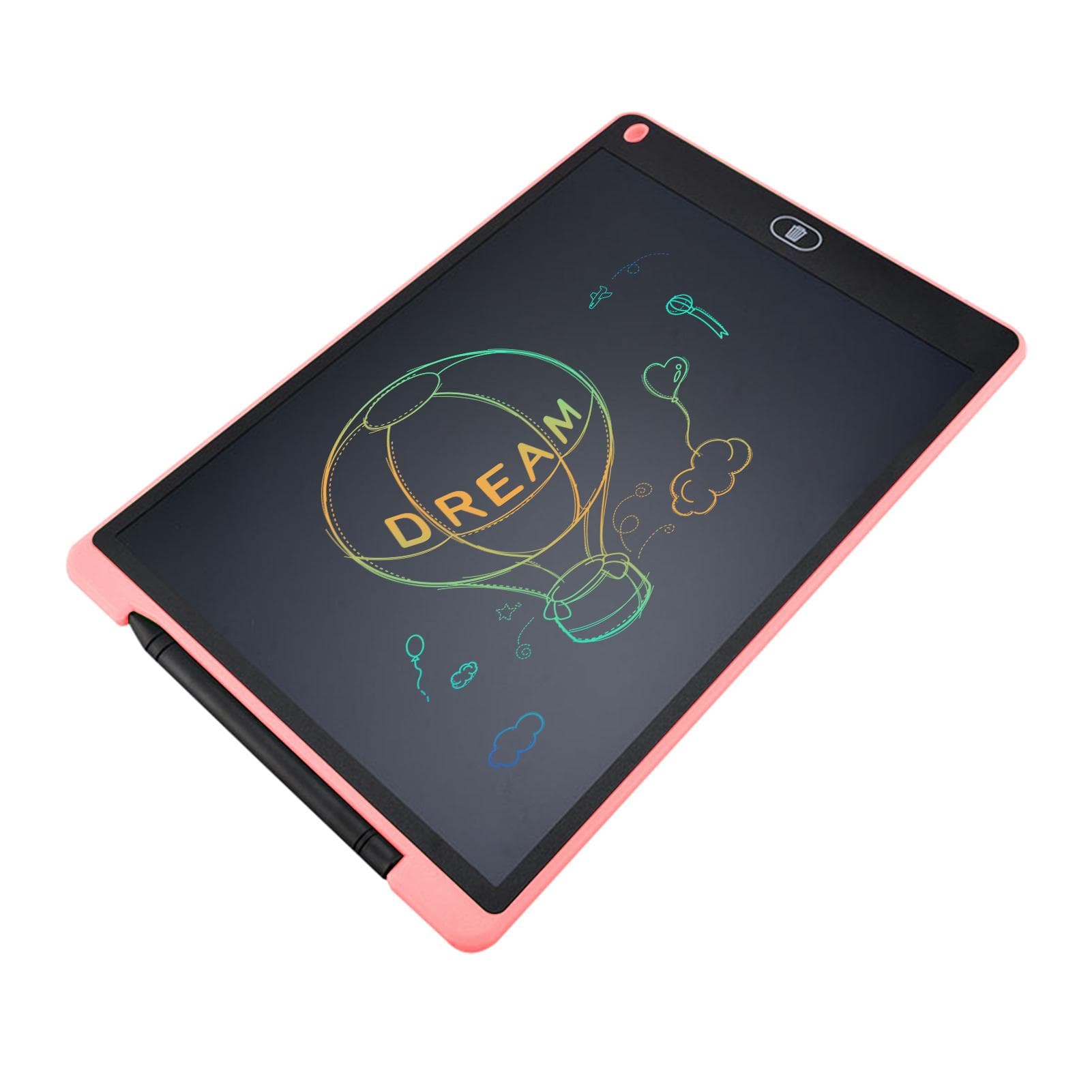 12 Inch LCD Writing Tablet Electronic Digital Drawing Board Erasable Writing Pad Color Screen Color Screen pink