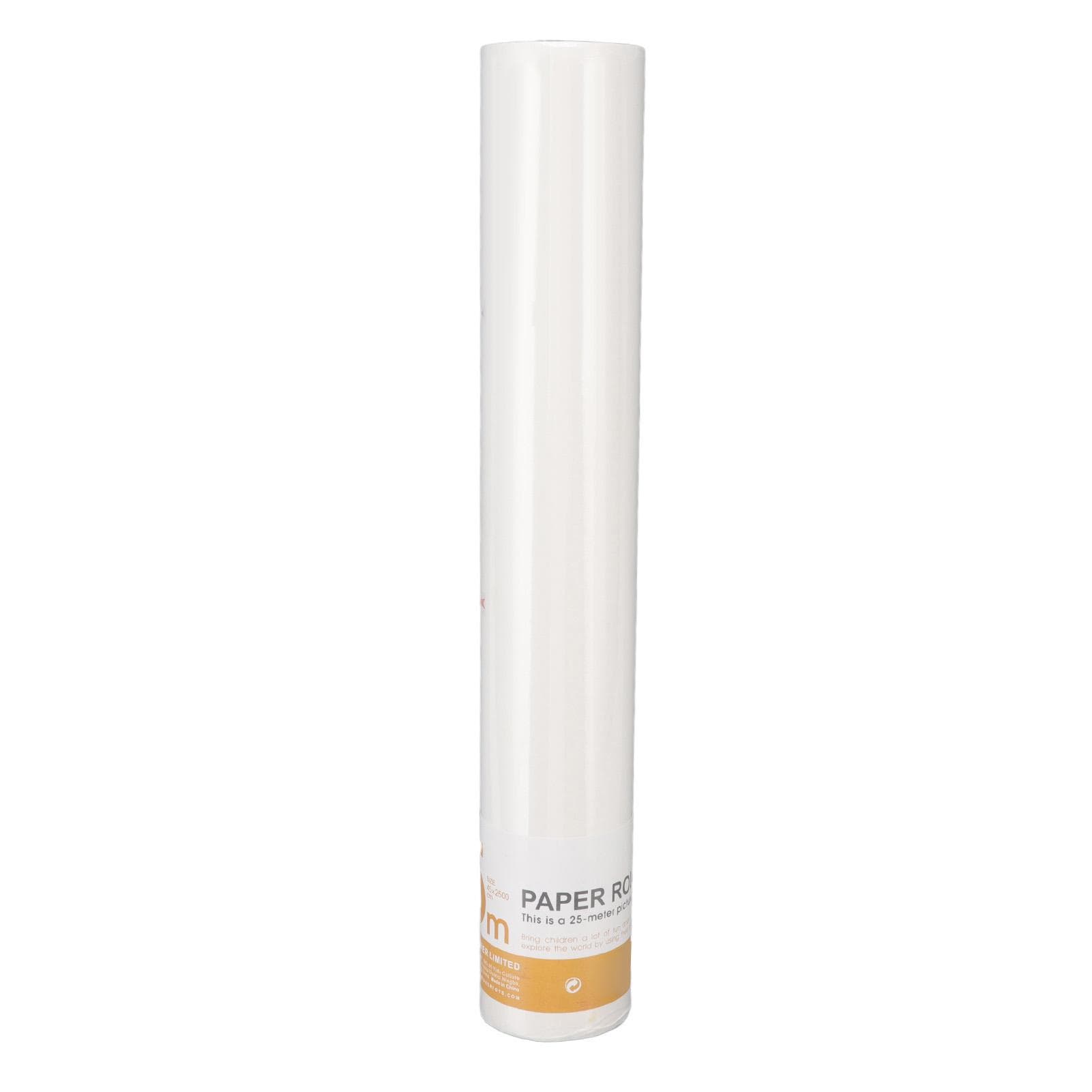 Craft Paper Roll Approx 27.4yd Long 17.7in Wide Odorless Natural White Paper Roll for Sketch Oil