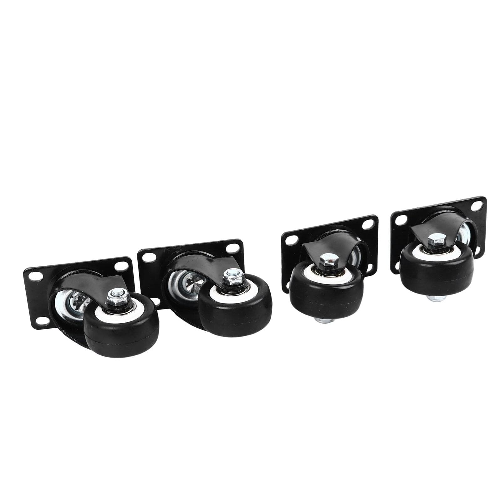 4pcs Swivel Castors 2.5inch 360 Degree Rotatable Silent Labor Saving Caster Wheels for Furniture