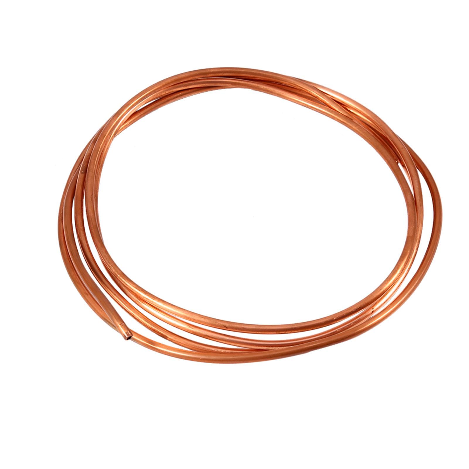 2M Soft Copper Tube Pipe OD 4mm x ID 3mm for Refrigeration Plumbing white