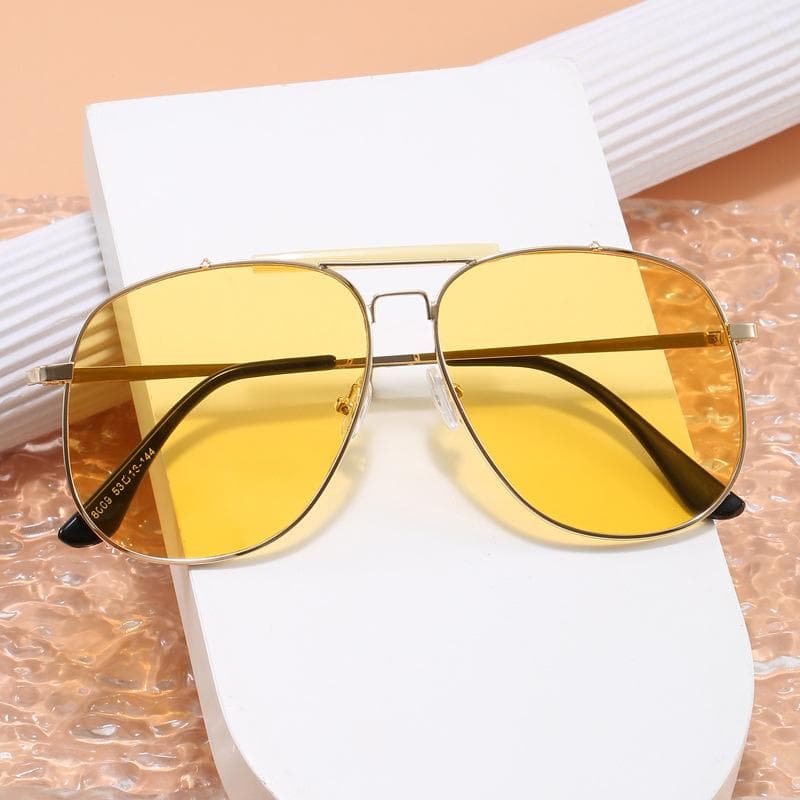 Pilot Sunglasses Women Men Double Bridge European American Style Sun Glasses for Mountaineering Hiking Outdoor Sports