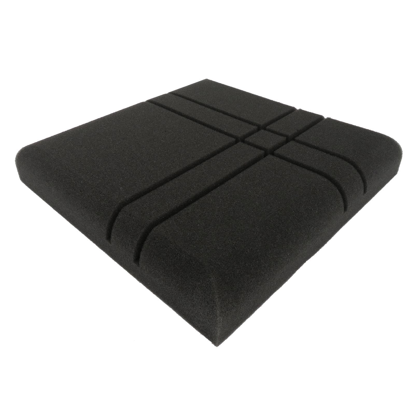 12Pcs Fiber Acoustic Panels High Density Acoustic Treatment Foam Cross-Line Sound Absorbing Board black