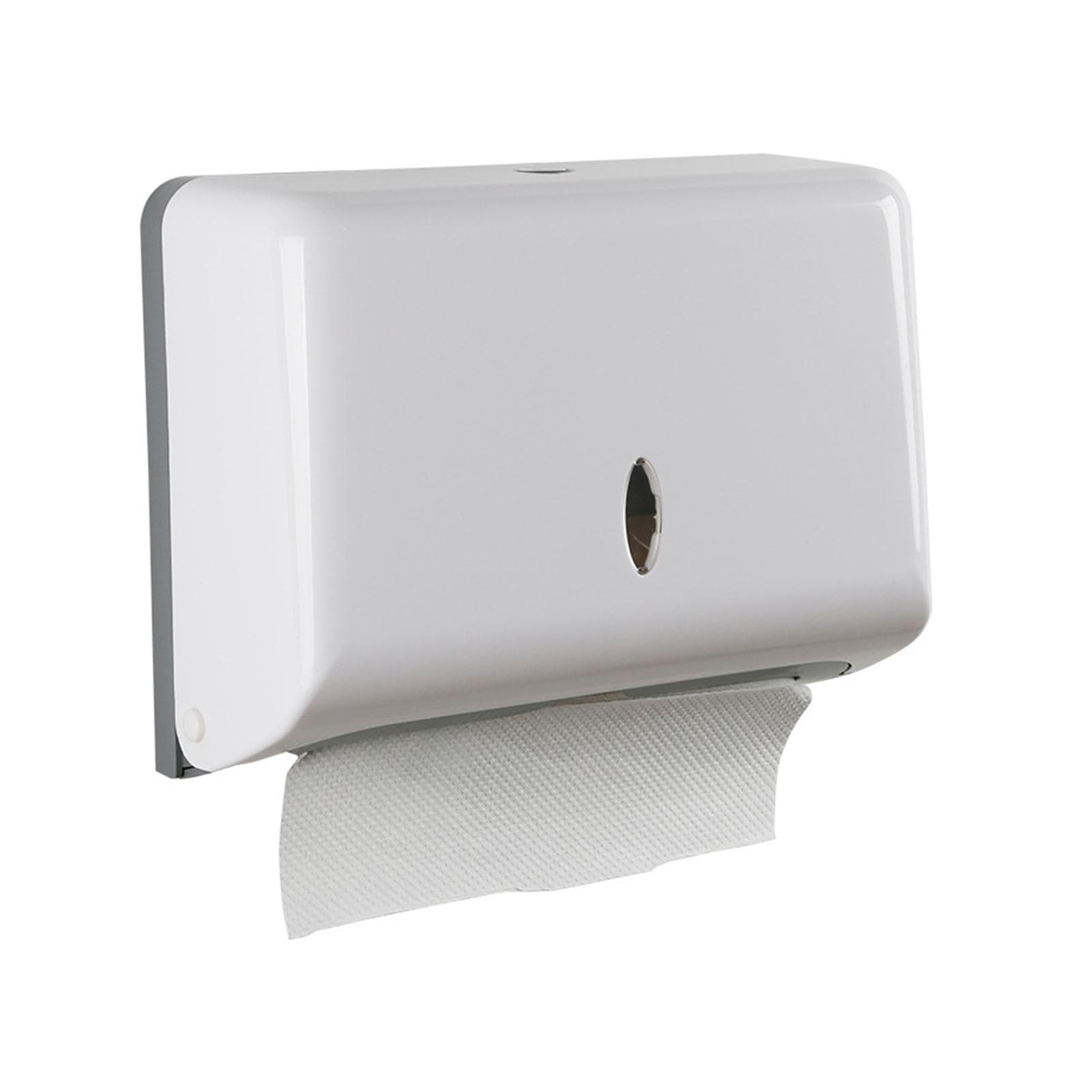 Wall Mount Paper Towel Dispenser Z Fold Simple ABS Paper Towel Holder for Lounges Toilets Kitchens white