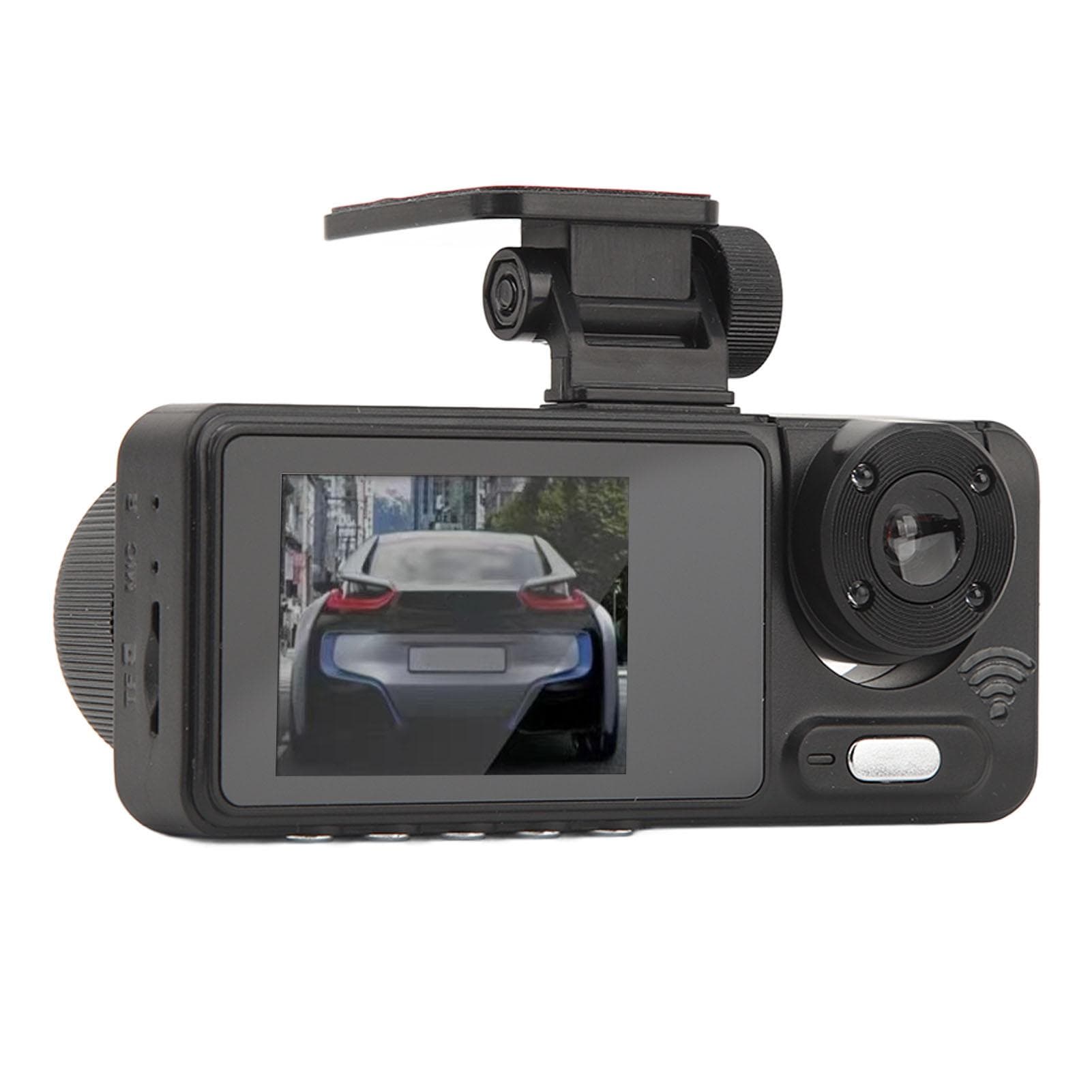 1080P Dash Cam with Triple Lens 2 Inch IPS Display Night Vision Rotatable Car Dashboard Camera