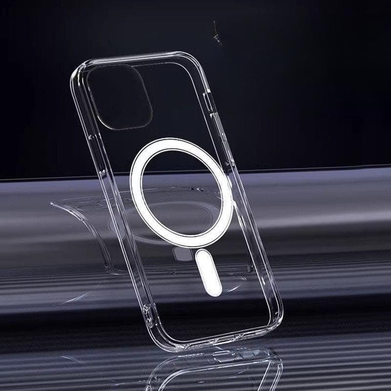 Apple 15 Transparent Magnetic Large Hole IPhone 14pro Wireless Phone Case 13 Simple 12 Anti-fall Protection Case 11 iphone11PROMAX (6.5 inch)