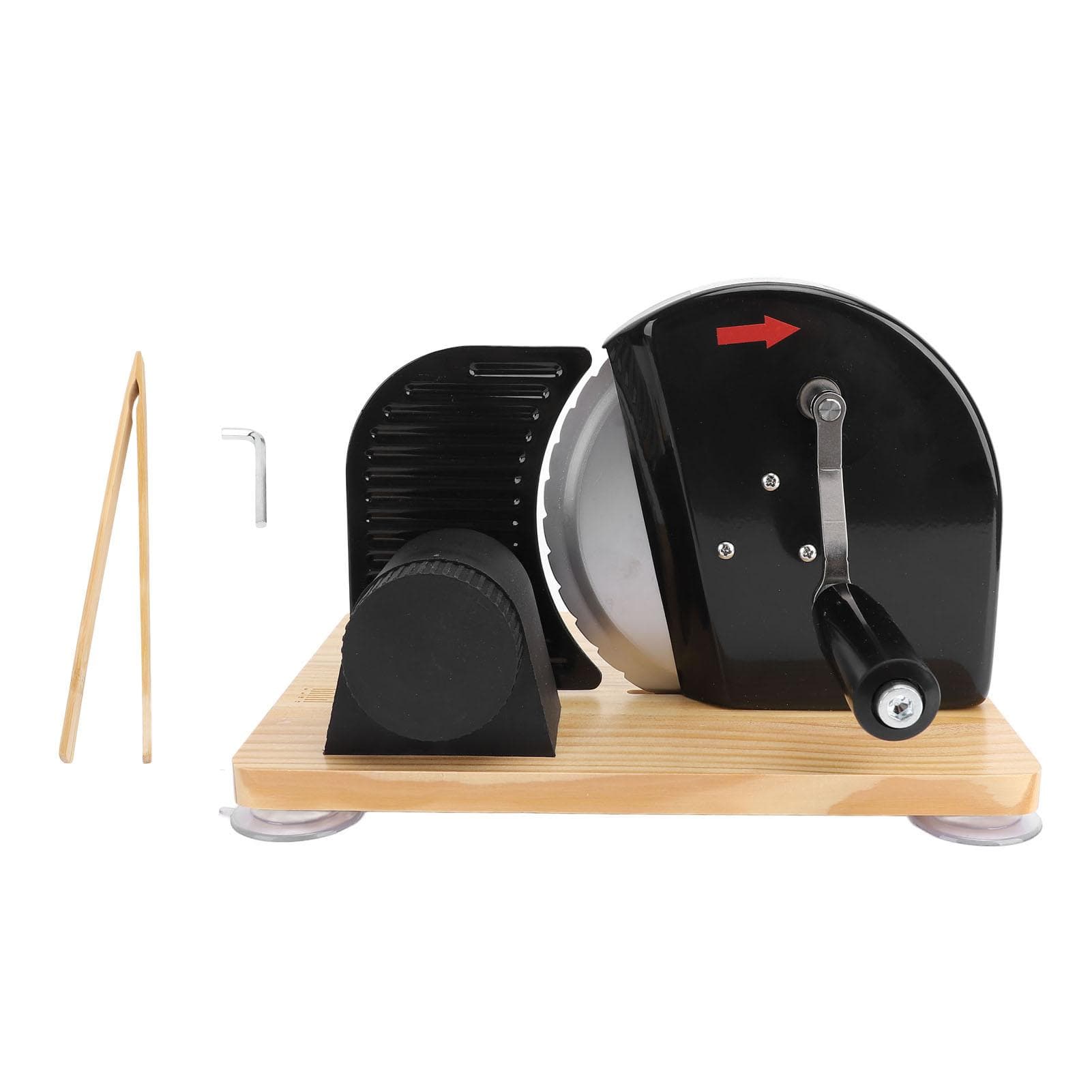 Manual Bread Cutter Stainless Steel Wood Adjustable Thickness Hand Crank Toast Loaf Cutter for L
