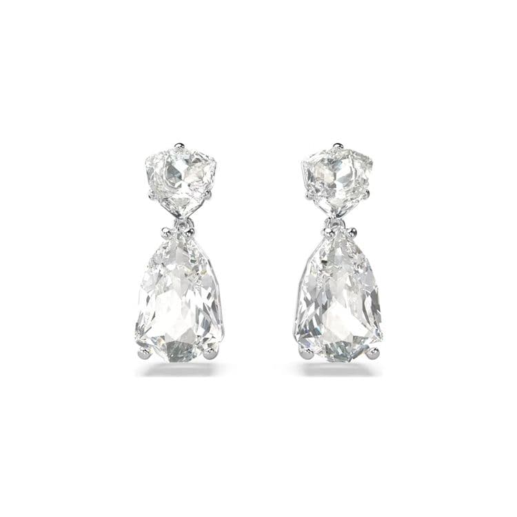Swarovski Mesmera Series Drop-Shaped Rhodium-Plated Earrings Women earrings Silver 5661683 Box+Shopping Bag (Random Color)
