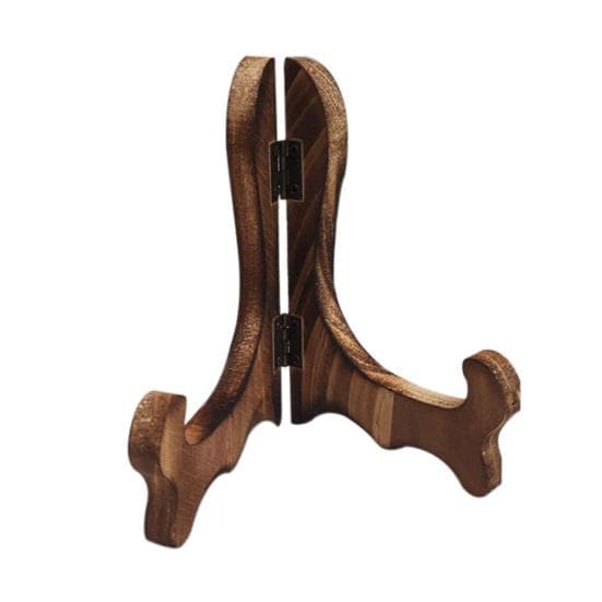 Display Rack Curved Design Handmade Foldable Wooden Easel Plate Tea Cake Dish Display Stand Home Decor for Cafe M