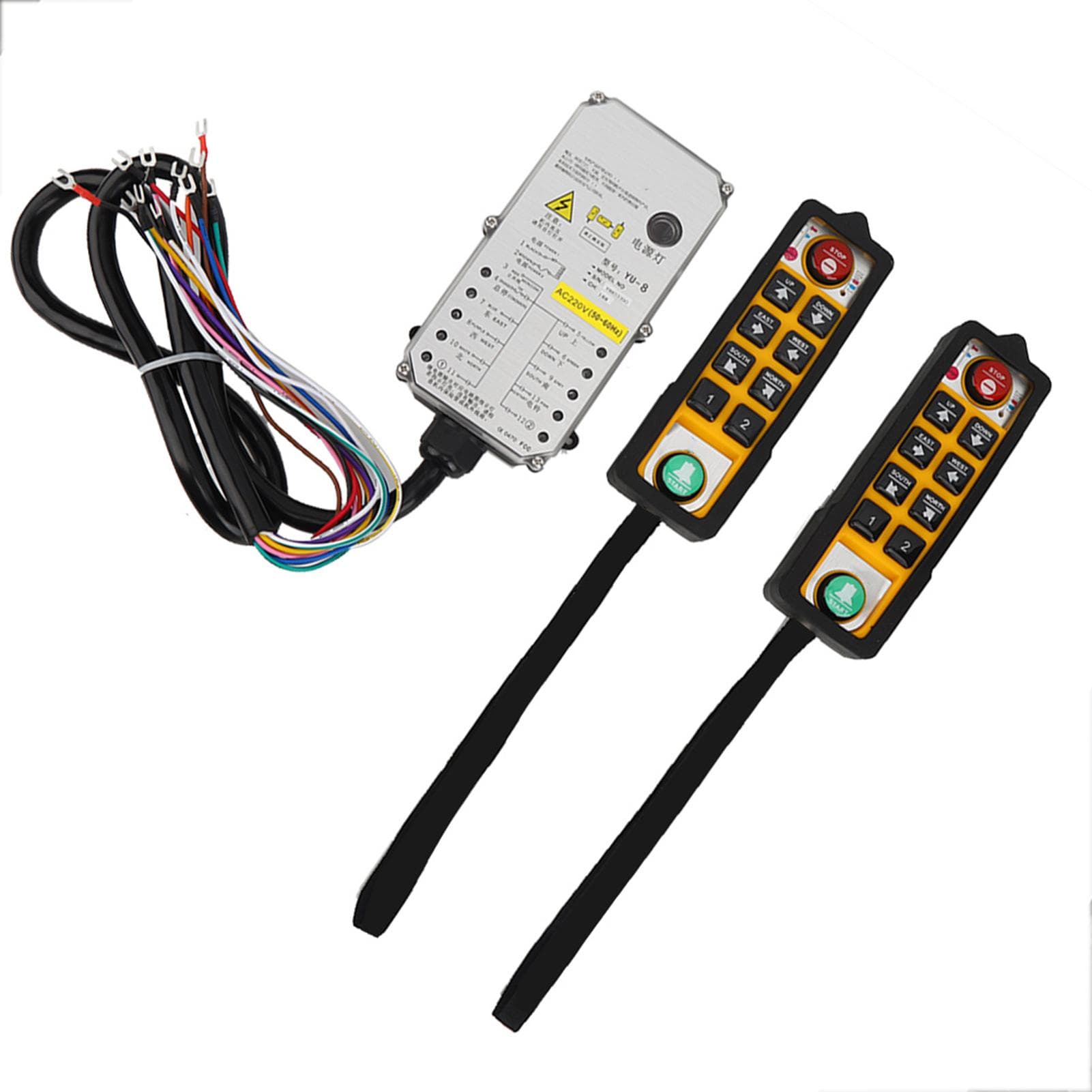 Hoist Controller Double Handle Three Proof Waterproof Acid Oil Resistant Anti Fall for Crane(AC220V