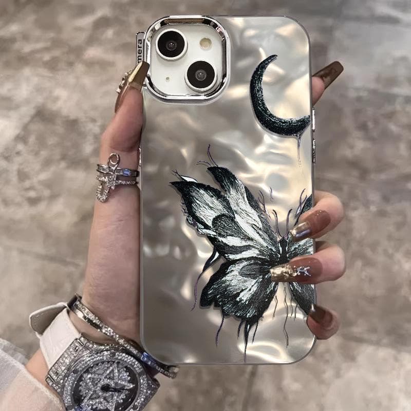 Moon Butterfly Water Ripples Suitable for Apple 15PROMAX Mobile Phone Case Iphone16 Apple 14 Simple 13 iPhone 6s Plus