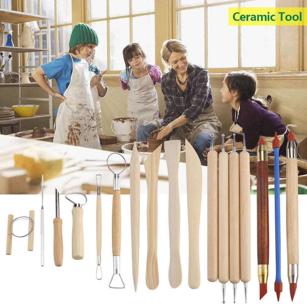 42Pcs Ceramic Pottery Crafts Tools Set Clay Sculpting Carving Modeling Combination Tool Kit