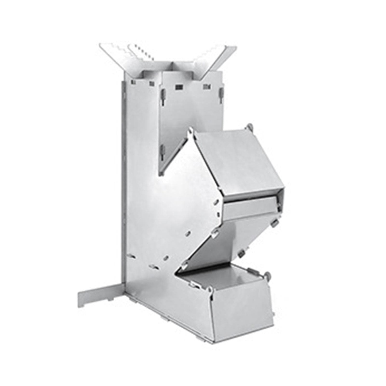 Outdoor Collapsible Wood Burning Stove Detachable Portable Stainless Steel Rocket Stove Camp Tent Stove S