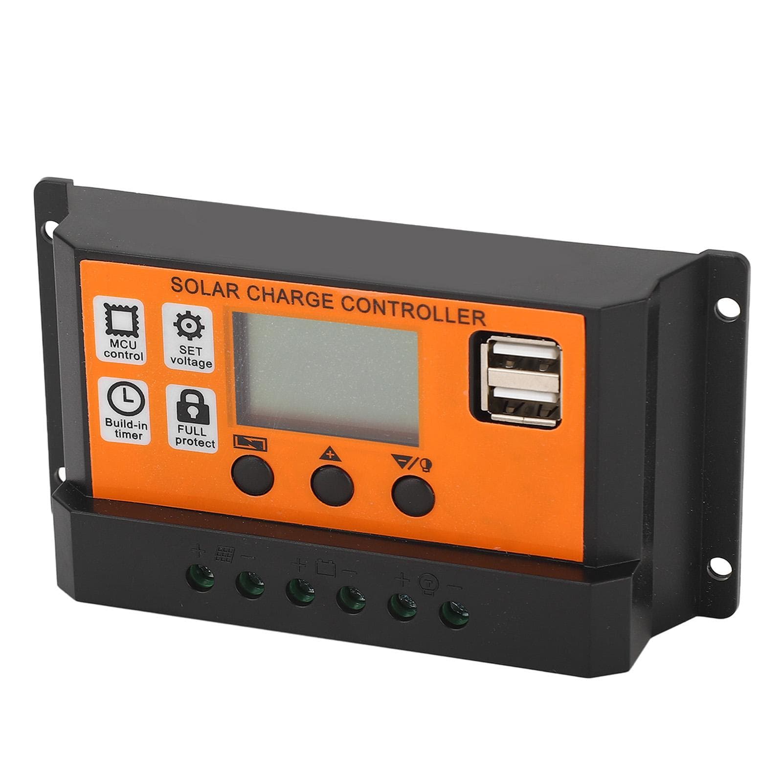 Solar Charge Controller LCD Display 3 Stage Management Solar Panel Charge Regulator for Acid