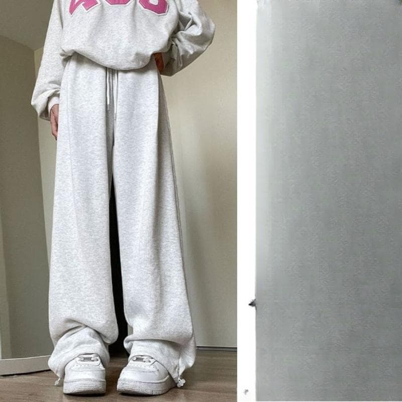 New Elastic Waist Casual Pants Women's High Waist and Thin American Design Versatile Sports Long Pants XXL