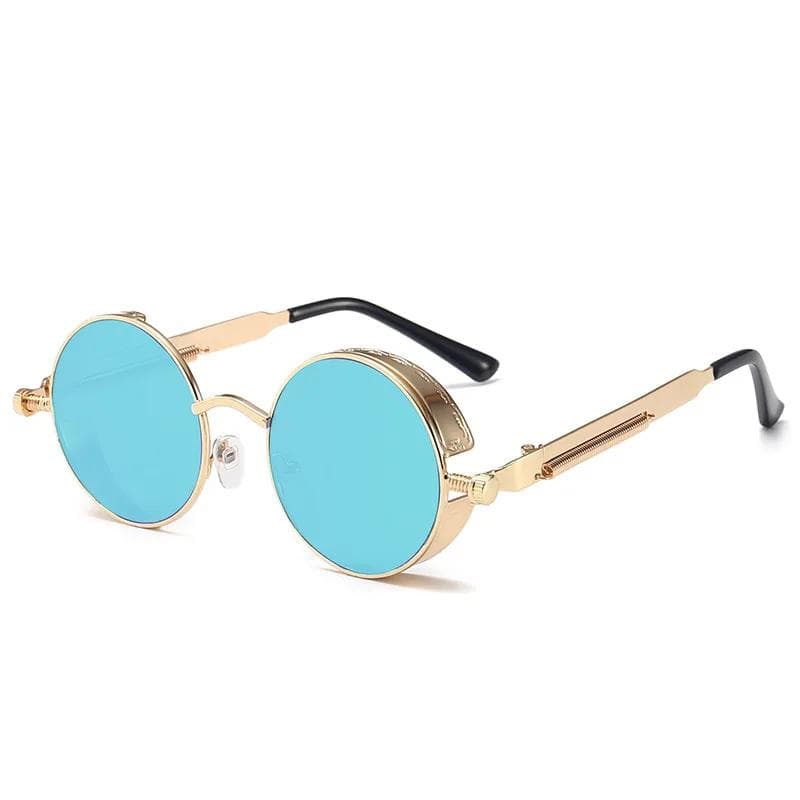 Round Metal Sunglasses Steampunk Women Fashion Glasses Brand Designer Retro Vintage Eyewear UV4