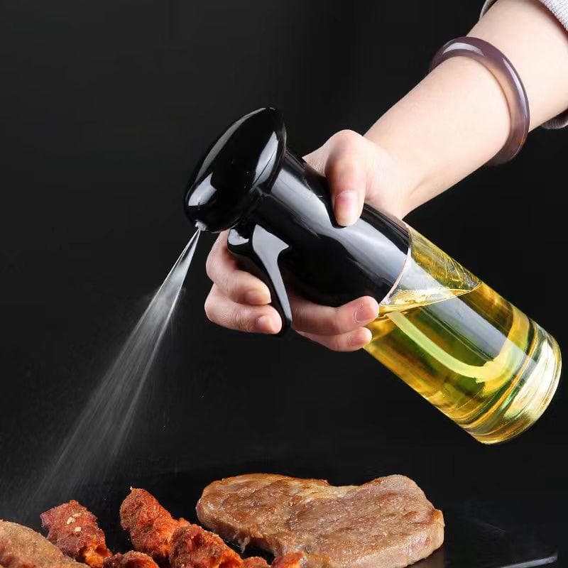 Oil spray bottle spray olive oil edible oil air fryer oil pot kitchen household oil tank atomized oil spray bottle 500ml black