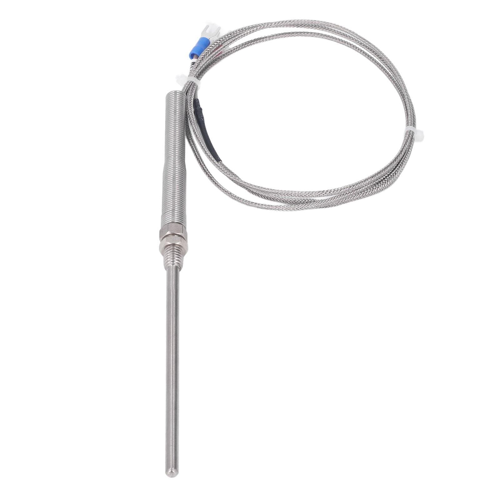 K Type Thermocouple Probe Temperature Sensor Detector Gauge 304 Stainless Steel M8 Thread 1meter