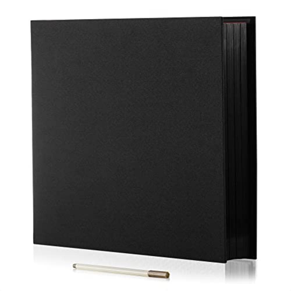 Album Self-Adhesive Scrapbook Magnetic Album DIY Scrapbook 10.6x11 inches 20 sheets black sticky pages linen cover DIY Album 1 pcs/27*28CM black