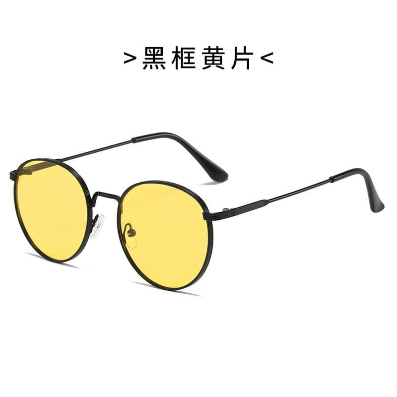 Retro Metal Round Sunglasses Women Luxury Brand Designer Small Frame Alloy Glasses Men Classic Gafas De Sol Mujer As shown