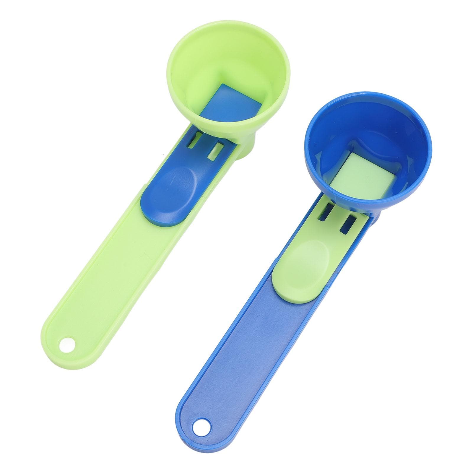 2pcs Protein Powder Sliding Spoon Coffee Leak Proof Spoon Funnel Scoop Baby Formula Measuring Spoon